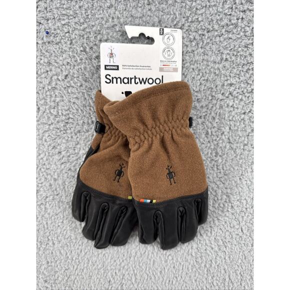 SmartWool‎ Stagecoach Merino Wool, Leather Winter Gloves Unisex Size Small NWT - Picture 1 of 4